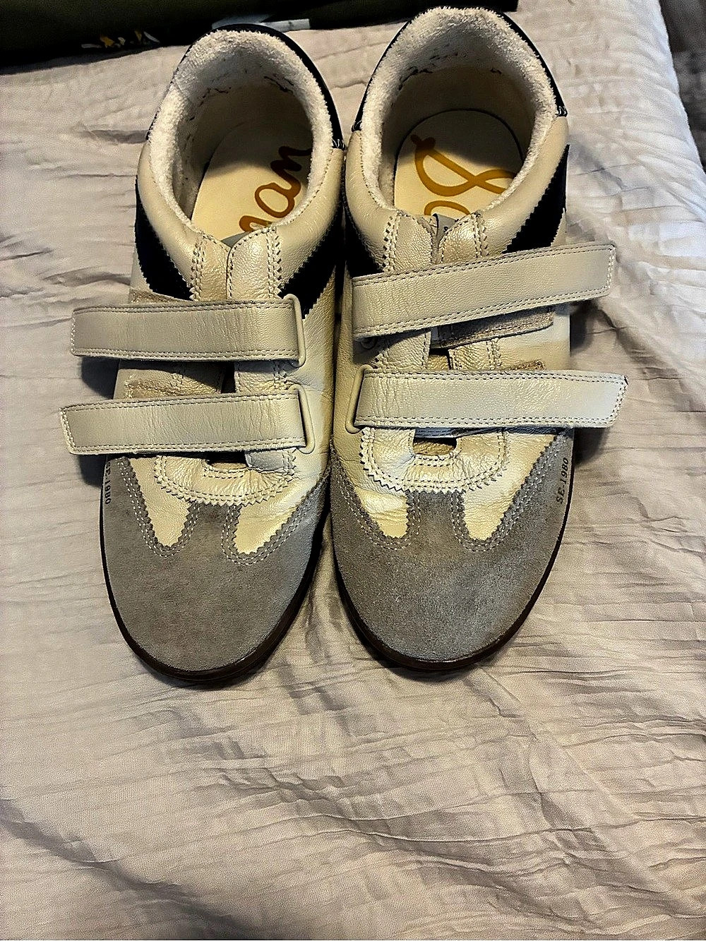 Sam Edelman Talia Velcro Sneaker Women's Gray & Black Sneakers